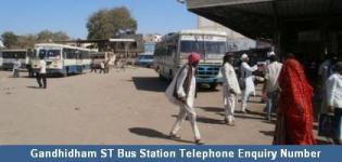 Gandhidham ST Bus Station Telephone Enquiry Number - Depot Information Contact No Details