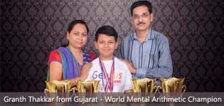 Granth Thakkar from Vapi Gujarat - New World Mental Arithmetic Champion in Germany