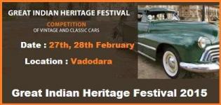Great Indian Heritage Festival February 2015 in Vadodara Gujarat - Information - Date - Location