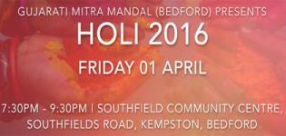 Gujarati Mitra Mandal Bedford HOLI 2016 on 1st April at Southfield Community Center