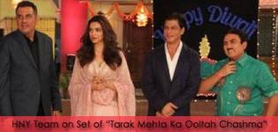 HNY Team Deepika Padukone and Shah Rukh Khan on Set of 'Tarak Mehta Ka Ooltah Chashma'
