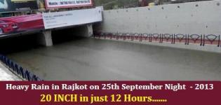 Heavy Rain in Rajkot on 25th September Night - 2013 Rain Situation