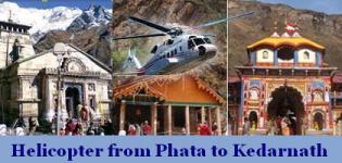 Helicopter from Phata to Kedarnath - Fare Booking Charges Online Service