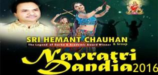 Hemant Chauhan Navratri 2016 - Raas Garba Navratri Event Schedule 2016 of Singer Hemant Chauhan