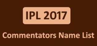 IPL 2017 Season 10 Live Commentators Name List