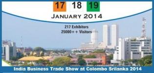 India Business Trade Show at Colombo Srilanka in January 2014