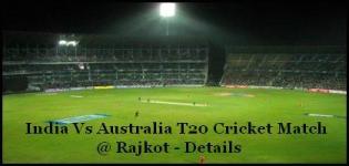 India Vs Australia T20 Cricket Match in Rajkot at Khandheri Stadium