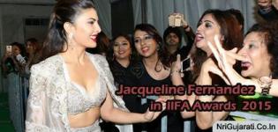 Indian Actress Jacqueline Fernandez in IIFA Awards 2015 Front Open Dress Hot Pics New Photos