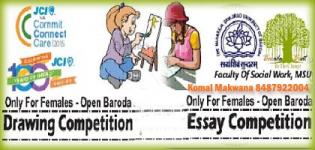 JCI Baroda Presents - Open Drawing & Essay Competition for Females on 8 March 2015
