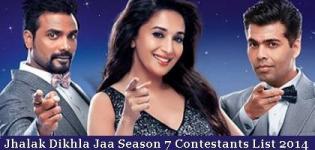 Jhalak Dikhla Jaa Season 7 Contestants List 2014 - Judges Participants 2014
