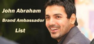 John Abraham Brand Ambassador List - Endorsement Photo Gallery