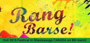 KC Group Canada Presents Holi Rang Barse 2015 in Mississauga on 8th March