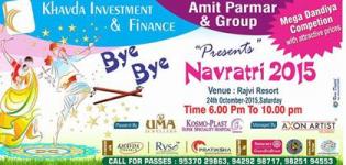 Khavda Investment and Finance Presents Bye Bye Navratri 2015 at Rajvi Resort Gandhidham