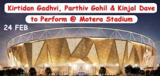 Kirtidan Gadhvi, Parthiv Gohil & Kinjal Dave to Perform at Motera Stadium on 24 February