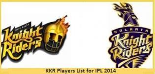Kolkata Knight Riders Team Members Names 2014 - Pepsi IPL 7 KKR Team Players List