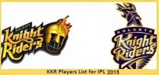 Kolkata Knight Riders Team Members Names 2015 - Pepsi IPL 8 KKR Team Players List