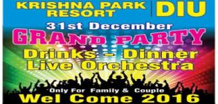 Krishna Park Resort Diu Presents 31st December Grand Party 2015 at Lake Garden Resort