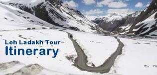 Leh Ladakh Tour Packages Itinerary - Itinerary for Leh Ladakh Travel Trip