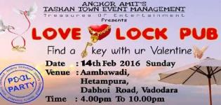Love Lock Pub Valentine Pool Party 2016 in Vadodara at Aambawadi on 14 February