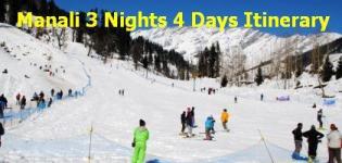 Manali 3 Nights 4 Days Itinerary - Manali Itinerary 3 Nights 4 Days