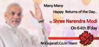 Many Many Happy Returns of the Day to Shree Narendra Modi on his 64th Birthday