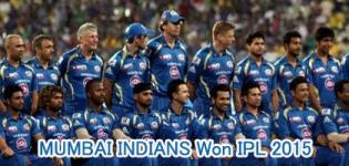 Mumbai Indians Won IPL 2015 Final against Chennai Super Kings on 24 May 2015