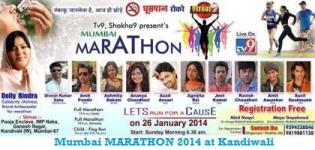 Lets Run For A Cause - Mumbai Marathon 2014 at Kandiwali on 26th January
