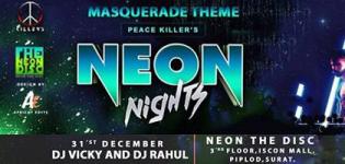 NEON Nights Theme Based New Year Party 2014 in Surat at NEON THE DISC ISCON Mall Piplod