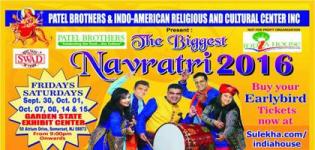 Navratri 2016 New Jersey by Patel Brothers and Indo American Cultural & Religious at Somerset
