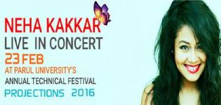 Neha Kakkar Live Concert 2016 in Vadodara at Parul University on 23rd February