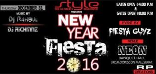 New Year Fiesta 2016 at Neon Banquet Hall in Surat with DJ Rahoul and DJ Richmnz