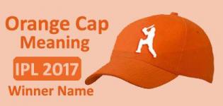 Orange Cap Award Winner in IPL 2017 Cricket Matches - Meaning of Orange Cap in Indian Premier League