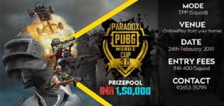 Paradox PUBG Mobile Cup 3.0 - Online Squad Tournament Season 3 Details