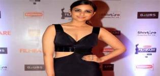 Parineeti Chopra in Black Thigh Split Gown at 61st Filmfare Awards 2016 - Latest Images
