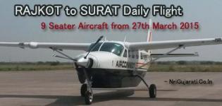 Rajkot to Surat Flight - New Daily Flight of 9 Seater Aircraft from 27th March 2015