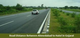Road Distance Between Ahmedabad to Halol in Gujarat