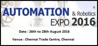 Robotics and Automation Chennai - Exhibition & Conference on Robotics & Automation 2016