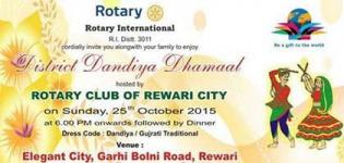 Rotari Club of Revari City Presents District Dandiya Dhamaal 2015 in Haryana at Elegant City