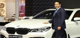 Sachin Tendulkar Launched New BMW 7-Series at Auto Expo 2016 in Delhi India