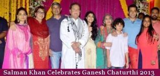 Salman Khan Celebrates Ganesh Chaturthi 2013 - Ganpati Festival Photos Images
