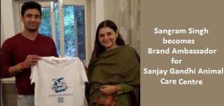 Sangram Singh becomes Brand Ambassador for Sanjay Gandhi Animal Care Centre