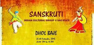 Sanskruti Indian Cultural Group of Sac State Presents Dhol Baje 2015 in USA at Ballroom