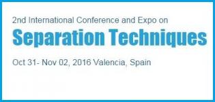 Separation Techniques Conference and Exhibition 2016 at Valencia Spain on 31st October