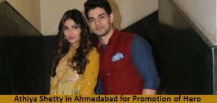 Sooraj Pancholi and Athiya Shetty in Ahmedabad for Promotion of Hero Movie