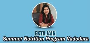 Summer Nutrition Program 2018 in Vadodara with Ekta Jain Nutritionist