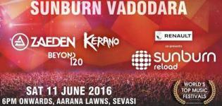 Sunburn Reload 2016 in Vadodara at Aarana Lawns on 11th June - Details