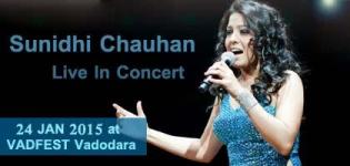 Sunidhi Chauhan Live in Concert 2015 at Vadodara India on 24 January - VADFEST 2015