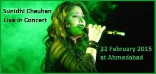 Sunidhi Chauhan Live in Concert 2015 at Ahmedabad India on 22 February