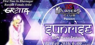Sunrise Music Festival 2016 in Bhavnagar at OM Party Plot on Valentine Day 14th February