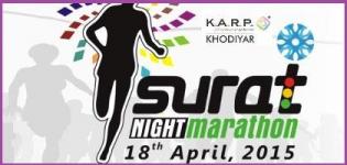 Surat Night Marathon 2015 Gujarat on 18th April - Date Venue